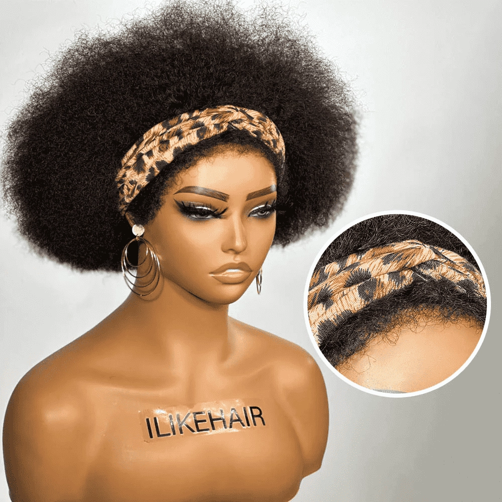 Afro Kinky Curly With Kinky Edges 13x4 HD Lace Front Bob Wig